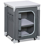 Outdoor 2-shelf Camping Cupboard Kitchen Station Cook Table