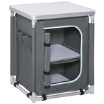 Outdoor 2-shelf Camping Cupboard Kitchen Station Cook Table