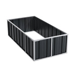 120/160/240cm W X 80cm D X 45cm H Anthracite Grey Raised Garden Bed Galvanized Raised Garden Bed Outdoor Heightened Steel Metal Planter Box | Medium