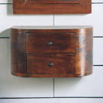 Solid Wood Lunar 2 Drawer Floating Bedside