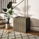 107 L Plastic Storage Chest With Lock Hole And Handles | One Size | Dark Brown