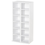 Set Of 2 Cd Storage Units With Adjustable Shelves | One Size | White