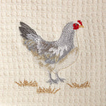 HOMESCAPES "rooster" Waffle Cotton Tea Towels, Set Of 2