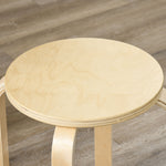 HOMCOM Stackable Stools Set Of 4, Round Backless Stools For Kitchen