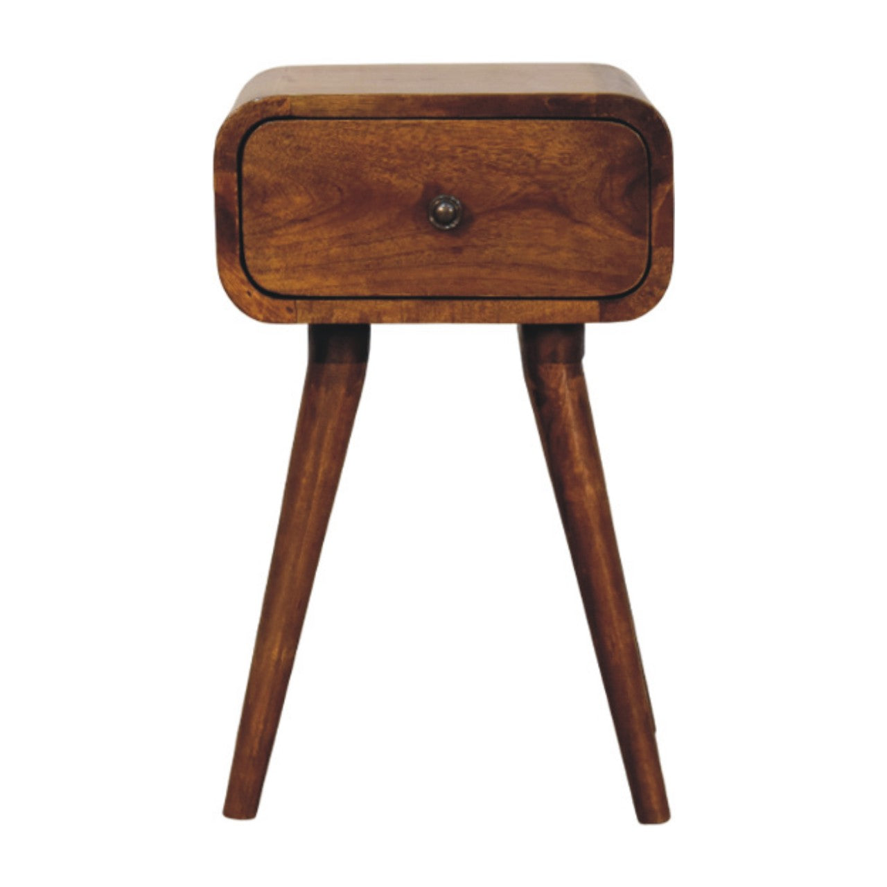 Solid Wood Avora Mini Chestnut Nightstand With 1 Drawer