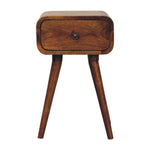 Solid Wood Avora Mini Chestnut Nightstand With 1 Drawer