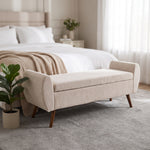 Breeins Chenille Upholstered Storage Bench