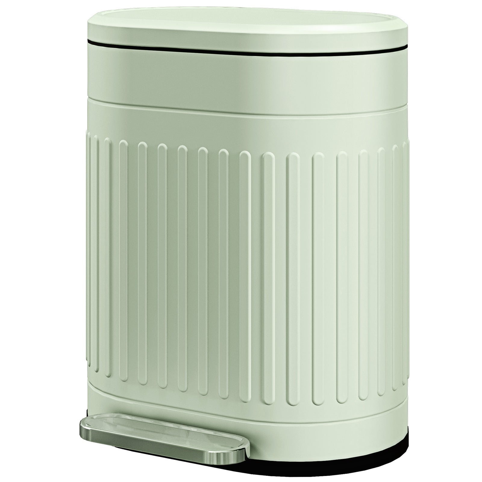 20/30l Pedal Bin, Metal Kitchen Bin With Soft-close Lid | Medium | Light Green