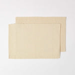 Cotton Plain Pack Of 2 Placemats | 50cm x 30cm | Cream