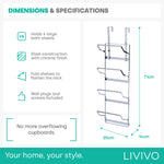 Over Door Towel Holder Rack - Chrome