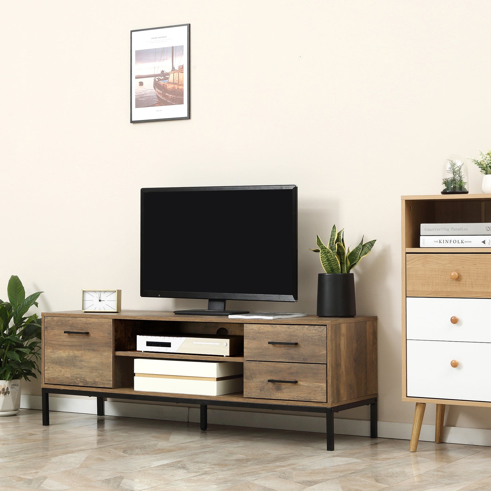 Tv Stand For Tv Up To 50 Inches With Storage Coffee