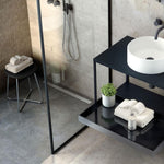 Shower Seat 31cm, Supports Up To 150 Kg, Black, Architect S+ Collection