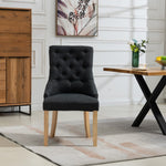 Set Of 2 Ravenna Fabric Dining Chairs | Black