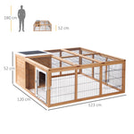 Rabbit Hutch, Guinea Pig House Outdoor Cage W/openable Top | Yellow