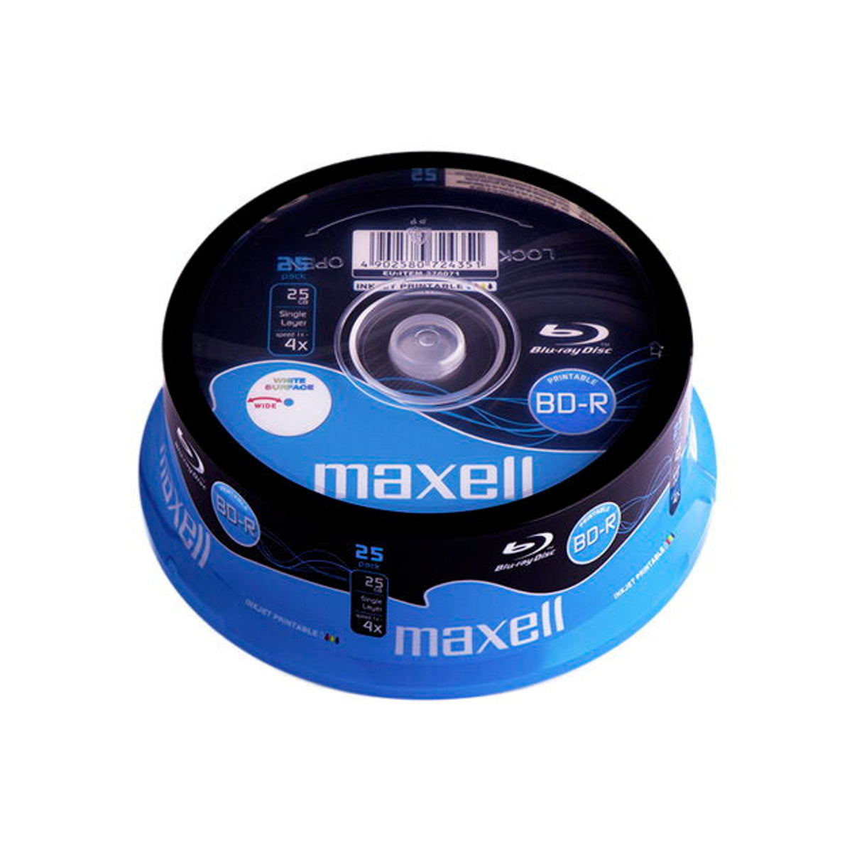 Maxell Bd-r 25 Gb Blu-ray Disc 1-4x Speed - Pack Of 25