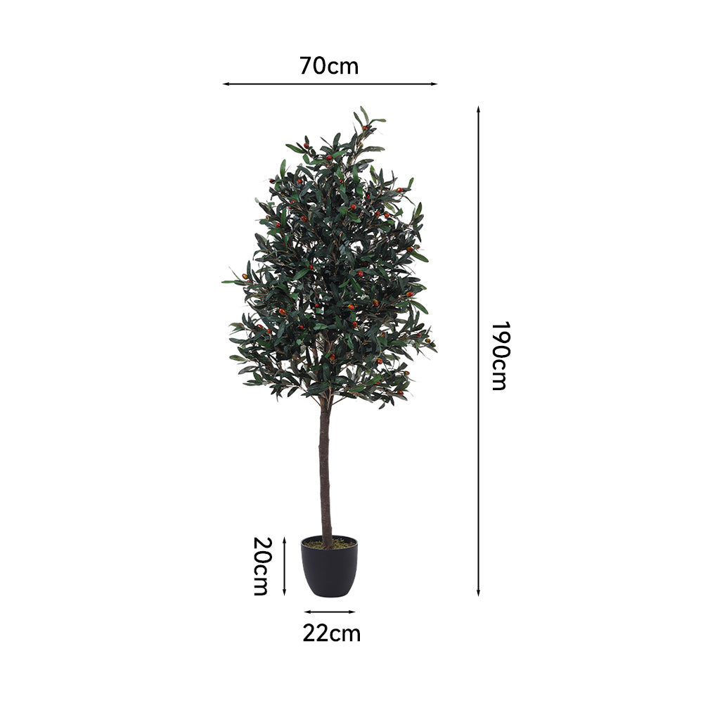 120cm/190cm Tall Artificial Olive Tree Decorative Plant In Planter | Large