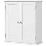 HOMCOM 3-tier Bathroom Cabinet, Wall-mounted Medicine Cabinet, White