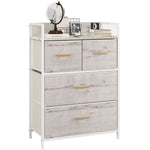 HOMCOM Bedroom Chest Of Drawers 4 Drawer Dresser W/ Shelf