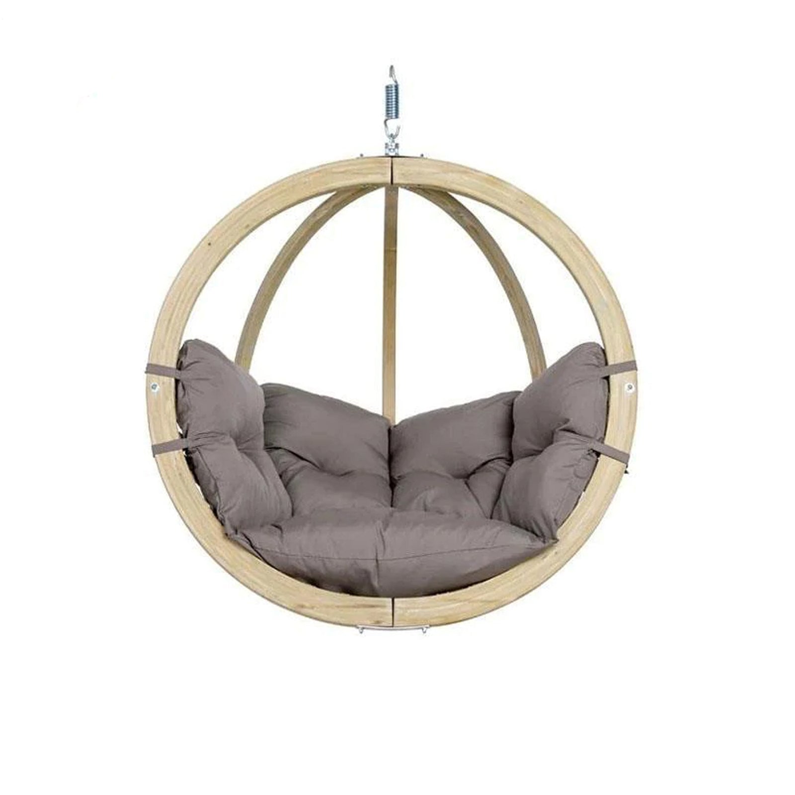 Globo Single Seater Chair Indoor Hanging Set Taupe