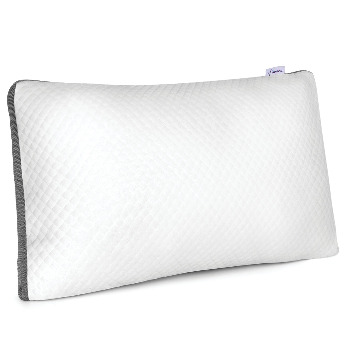 Cooling Memory Foam Pillow 70x45cm Adjustable Orthopaedic Support Washable Cover | Set of 1 | White