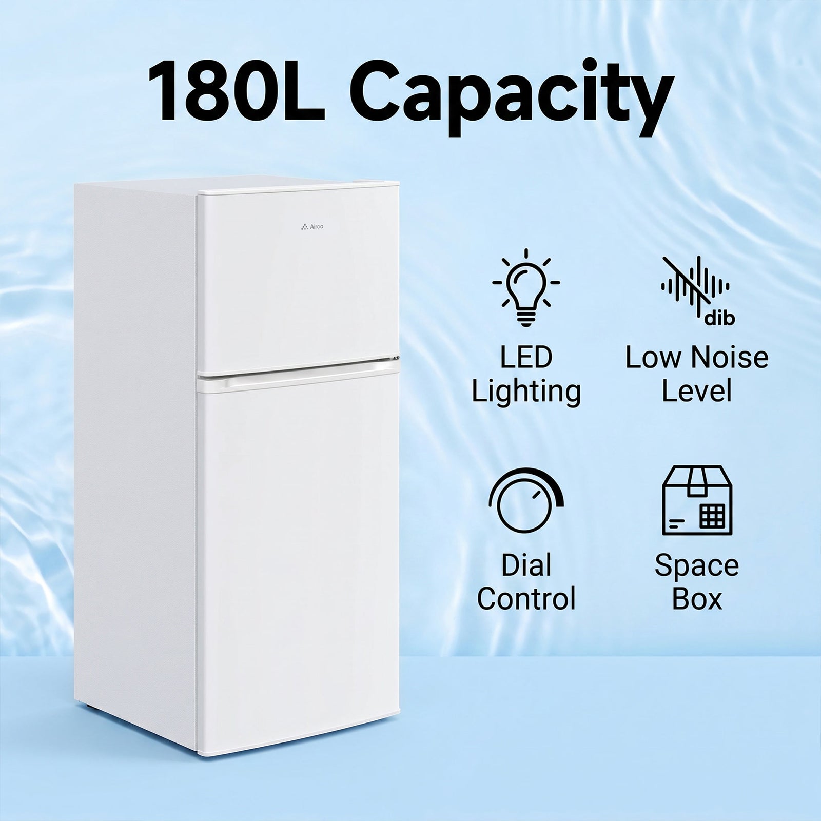 180l Double Door Fridge Freezer With Separate Cooling Zones | White