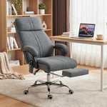 Vibration Massage Office Chair With Heat, Footrest | Grey