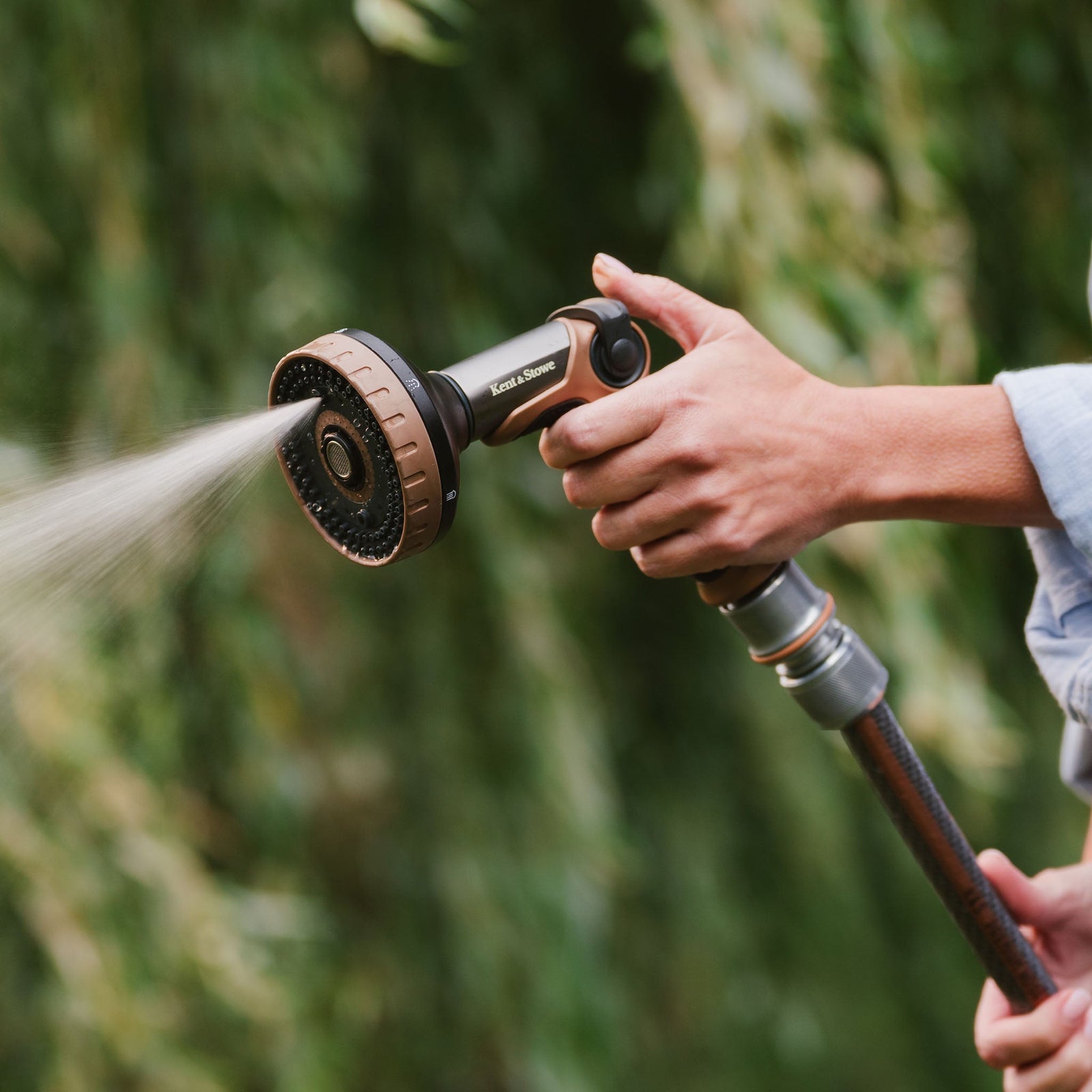 Metal Spray Gun - 6 Adjustable Patterns, Thumb Flow Control, Zinc Aluminium Inlet