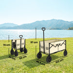95l Foldable Festival Trolley On Wheels | Khaki