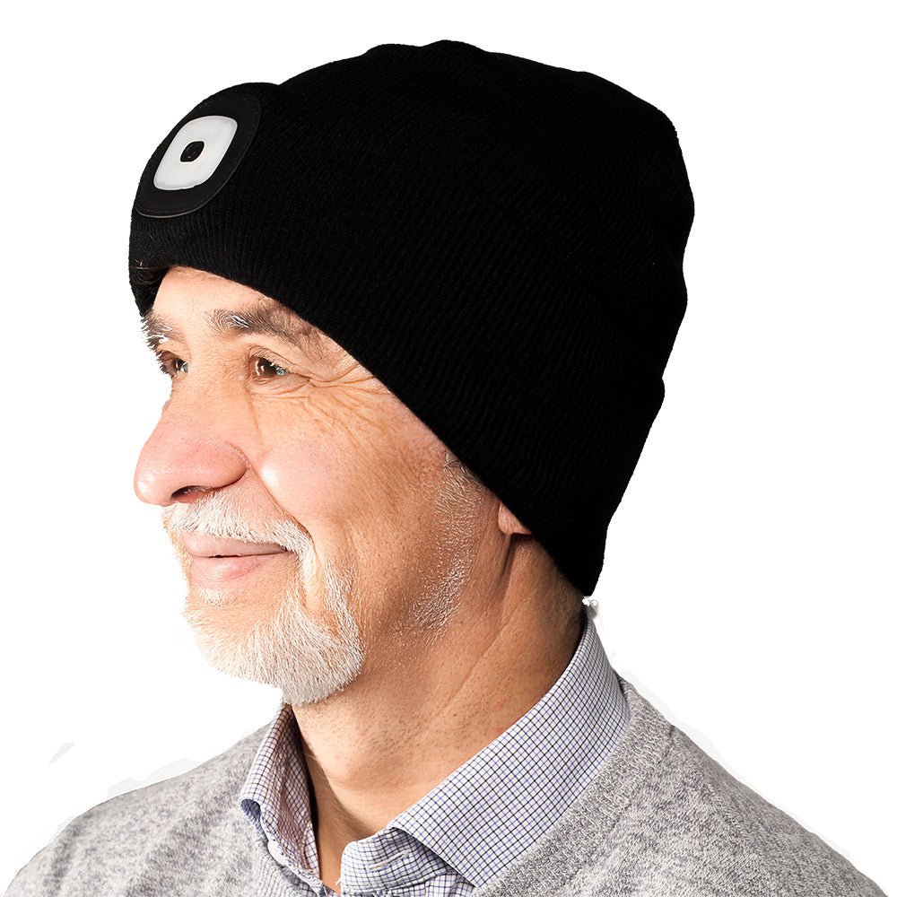 Rechargeable Lighted Hat, Night Time Safety, 180 Lumen