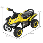 No Power Quad Toddler Ride On Car Foot-to-floor Sliding | Yellow