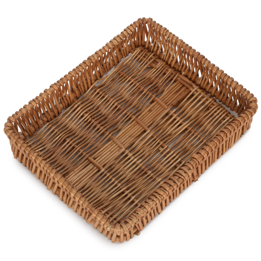 Wicker Shallow Tray | Large | Brown