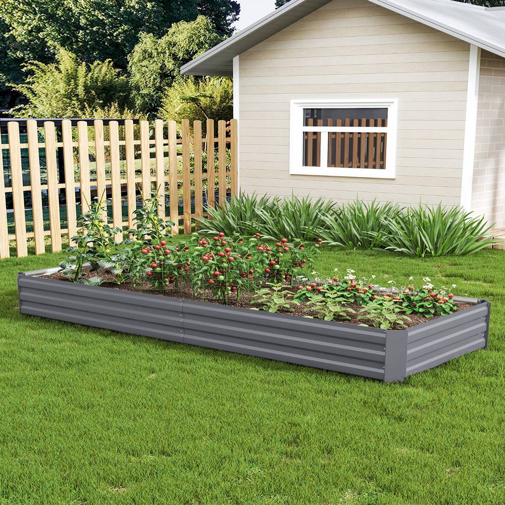 Metal Raised Bed Planter Box Large Bottomless Raised Bed Rectangular Metal Raised Garden Bed