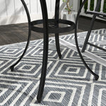 85cm Round Garden Table, Cast Aluminum, Black