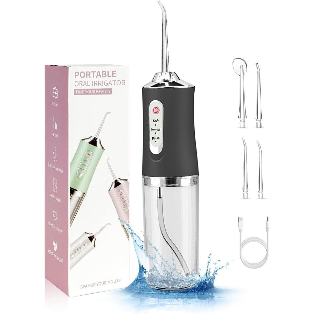 Dyzi Rechargeable Water Flosser – Portable Dental Cleaner With 4 Tips