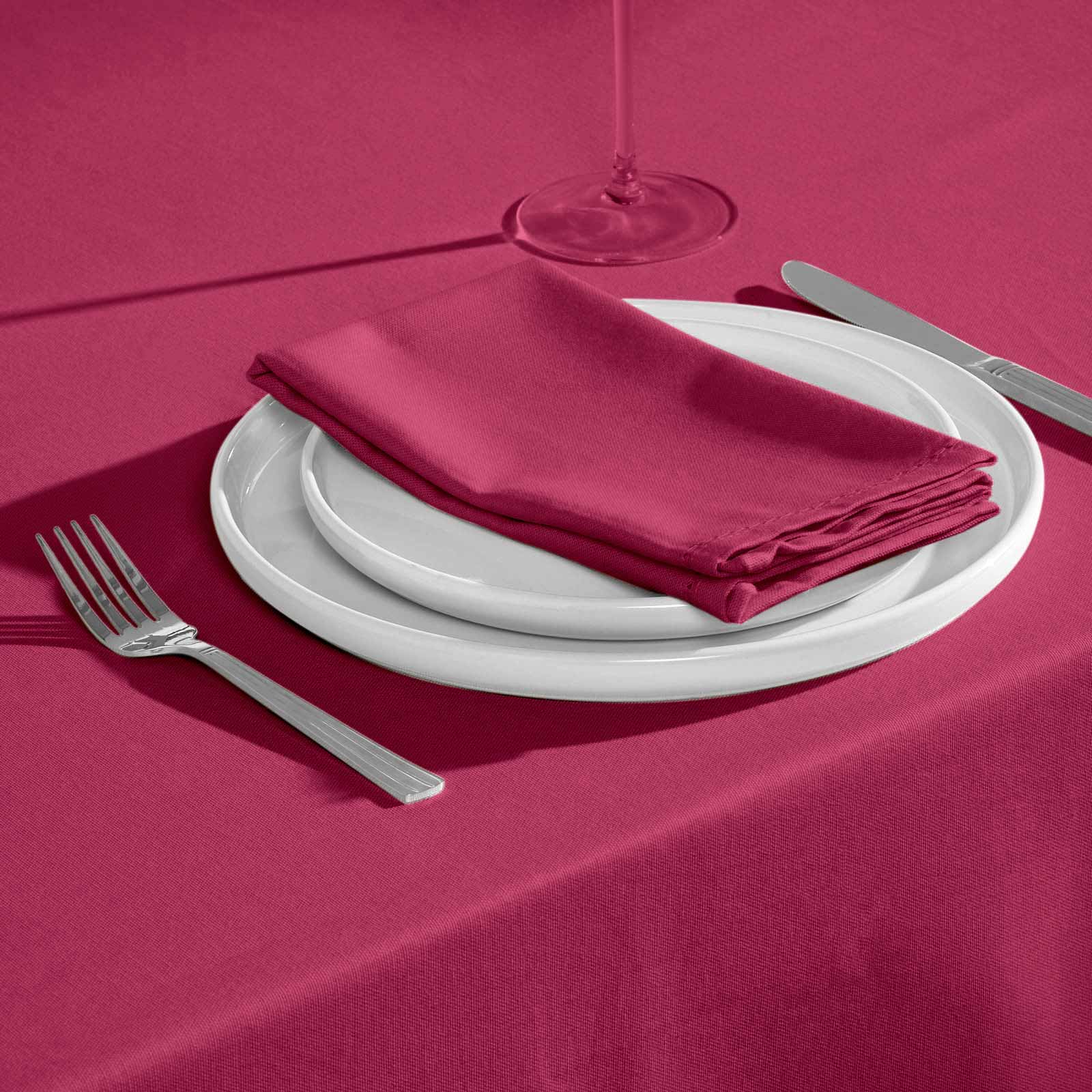 Plain Cotton Fabric 4 Napkins Set | 45cm x 45cm | Plum