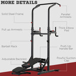 Power Tower Weight Bench Dip Stands For Home Gym | Black