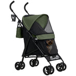 Lightweight Foldable Dog Stroller For Mini Dogs | Green