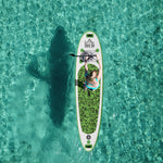Inflatable Paddle Board, 10' X 30", Non-slip, 3 Fins | Green