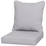 One-piece Outdoor Back And Seat Cushion For Garden | Light Slate Gray