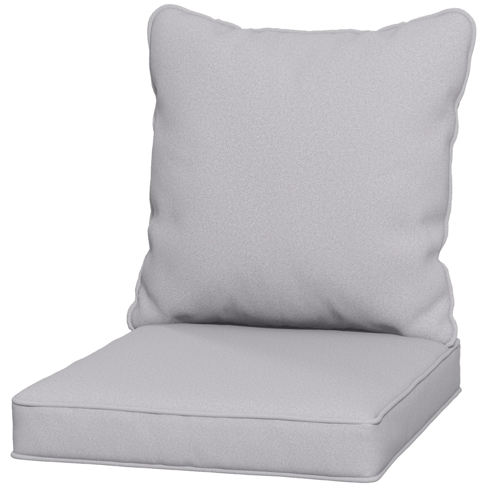 One-piece Outdoor Back And Seat Cushion For Garden | Light Slate Gray