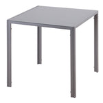 Modern Square Dining Table For 2-4 People With Glass Top