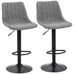 Set Of 2 Microfibre Retro Tub Bar Stools