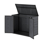 Garden Tool Bicycle Storage Shed Wood Grain Design