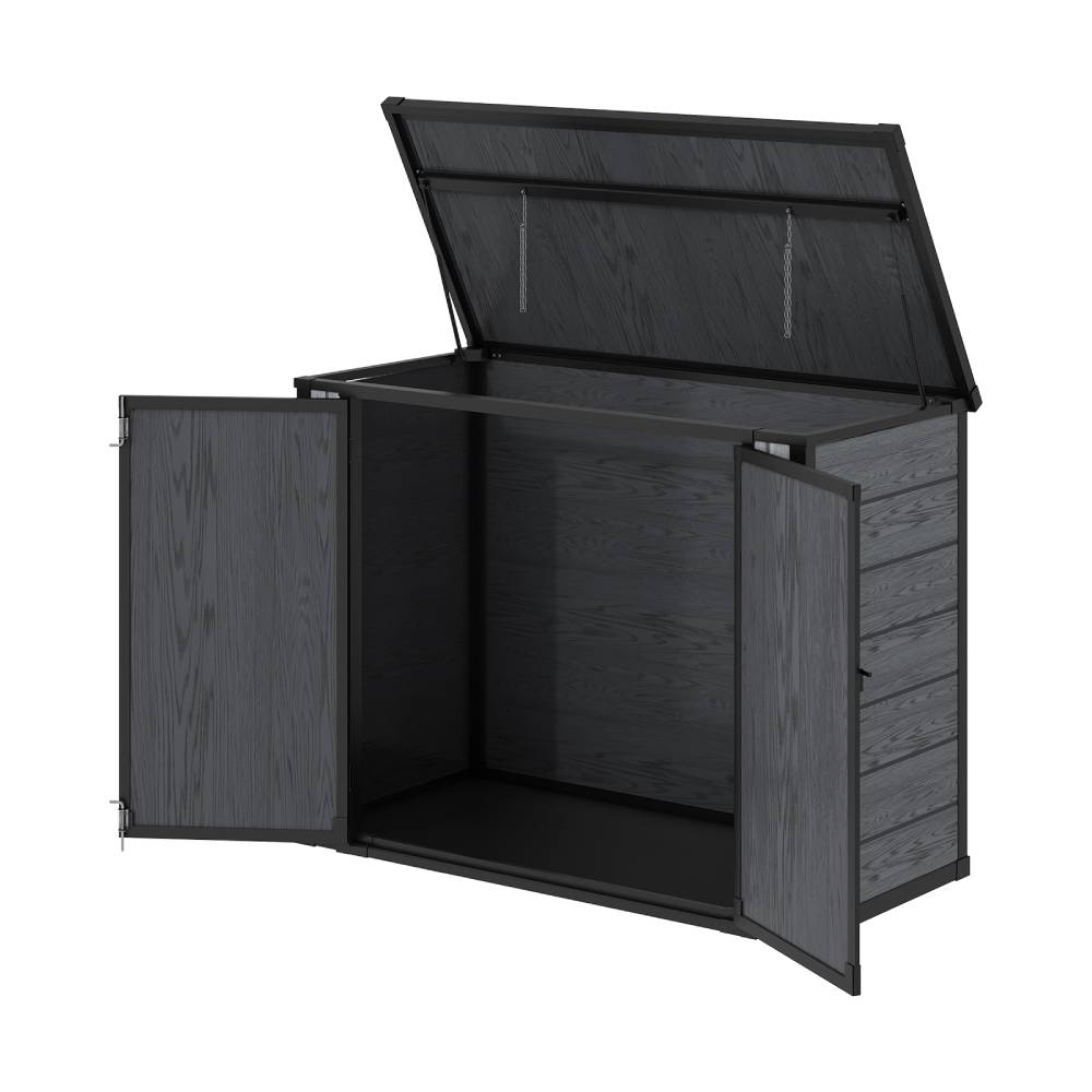 Garden Tool Bicycle Storage Shed Wood Grain Design