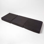 Faux Suede Orthopaedic Foam 3 Seater Booster Cushion | 50cm x 150cm | Black