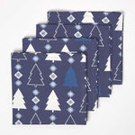 Blue Winterland Christmas Napkins, Set Of 4