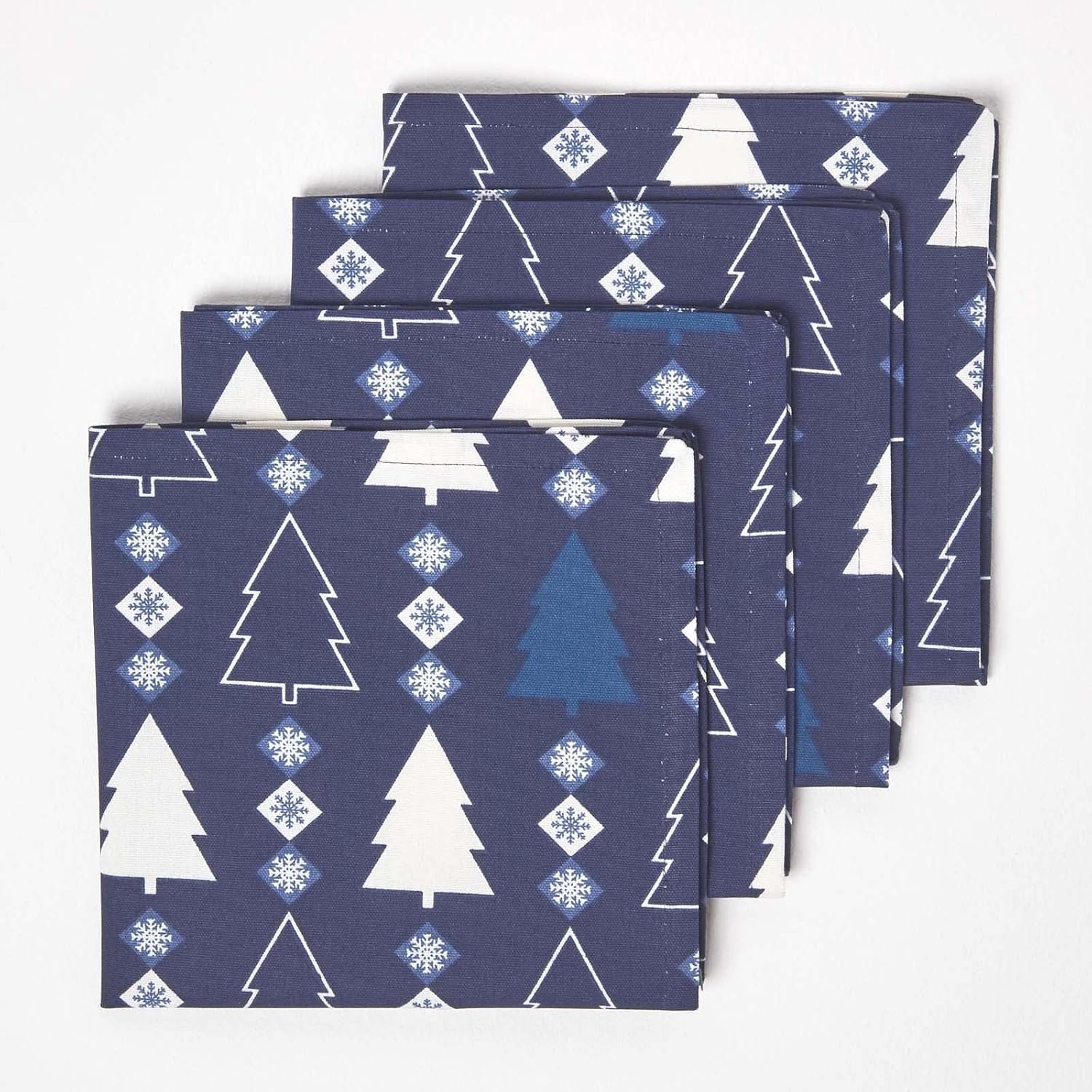 Blue Winterland Christmas Napkins, Set Of 4