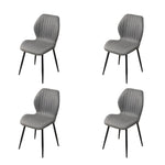Set Of 4 Chic Dining Chairs | Grey