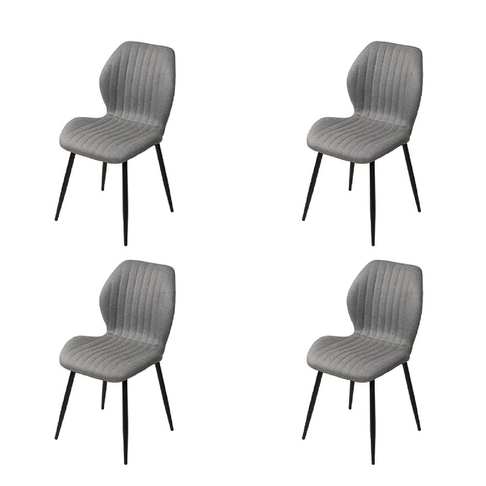 Set Of 4 Chic Dining Chairs | Grey