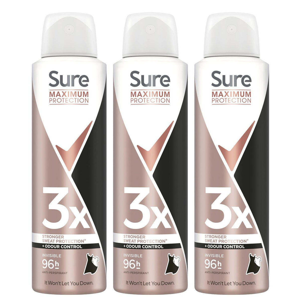 Women Invisible Antiperspirant Deo With 96h Maximum Protection 150ml | Set of 3